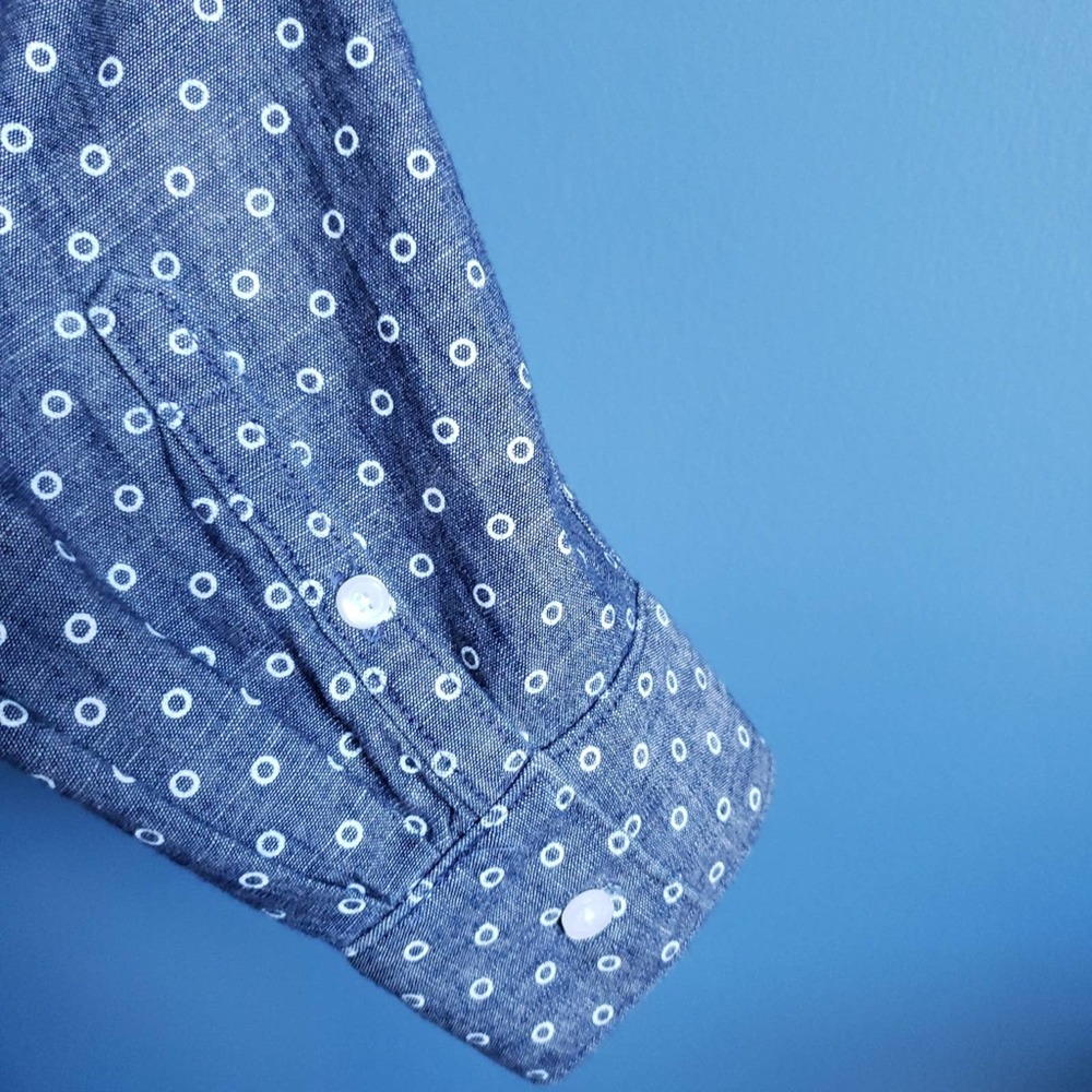 J. Crew Factory Polka Dot Print Popover Top - Picture 3 of 8